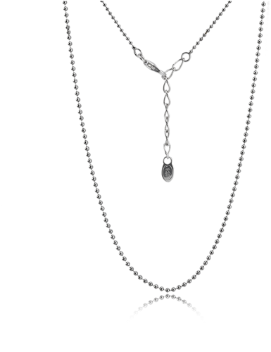Download Hd 925 Sterling Silver Chain Black Ball Chain Necklace Transparent Png Image Nicepng Com