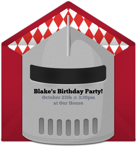 Knight Helmet Online Invitation - Paper (650x650), Png Download