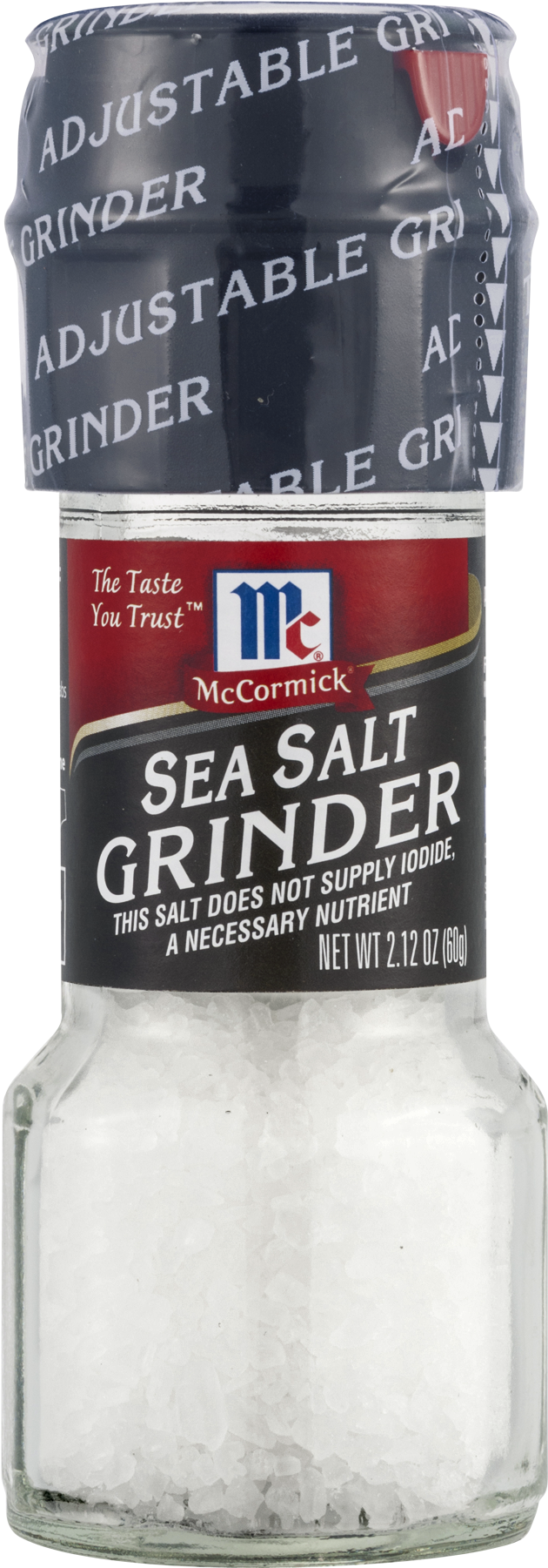Mccormick Sea Salt Grinder - 2.12 Oz Bottle (1800x1800), Png Download
