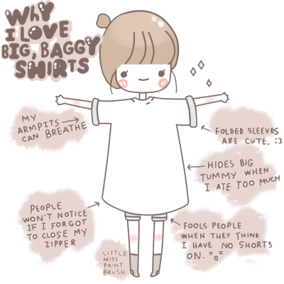 Edit, Girly, And Png Image - Love Big Baggy Shirts (400x400), Png Download