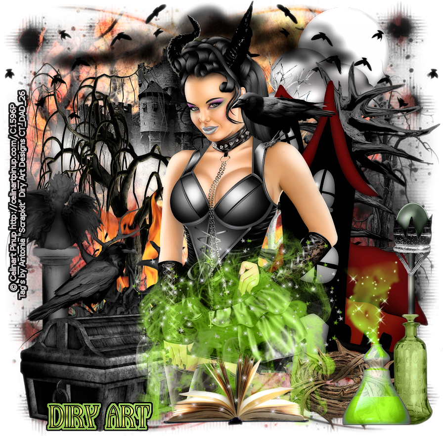 Ptu Tag´s Antonia Ct Scrapkit Diry Art Designs “maleficent - Action Figure (900x900), Png Download