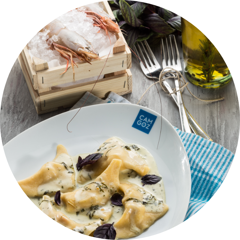 Ravioli With Shrimp - Blue Cheese (800x800), Png Download