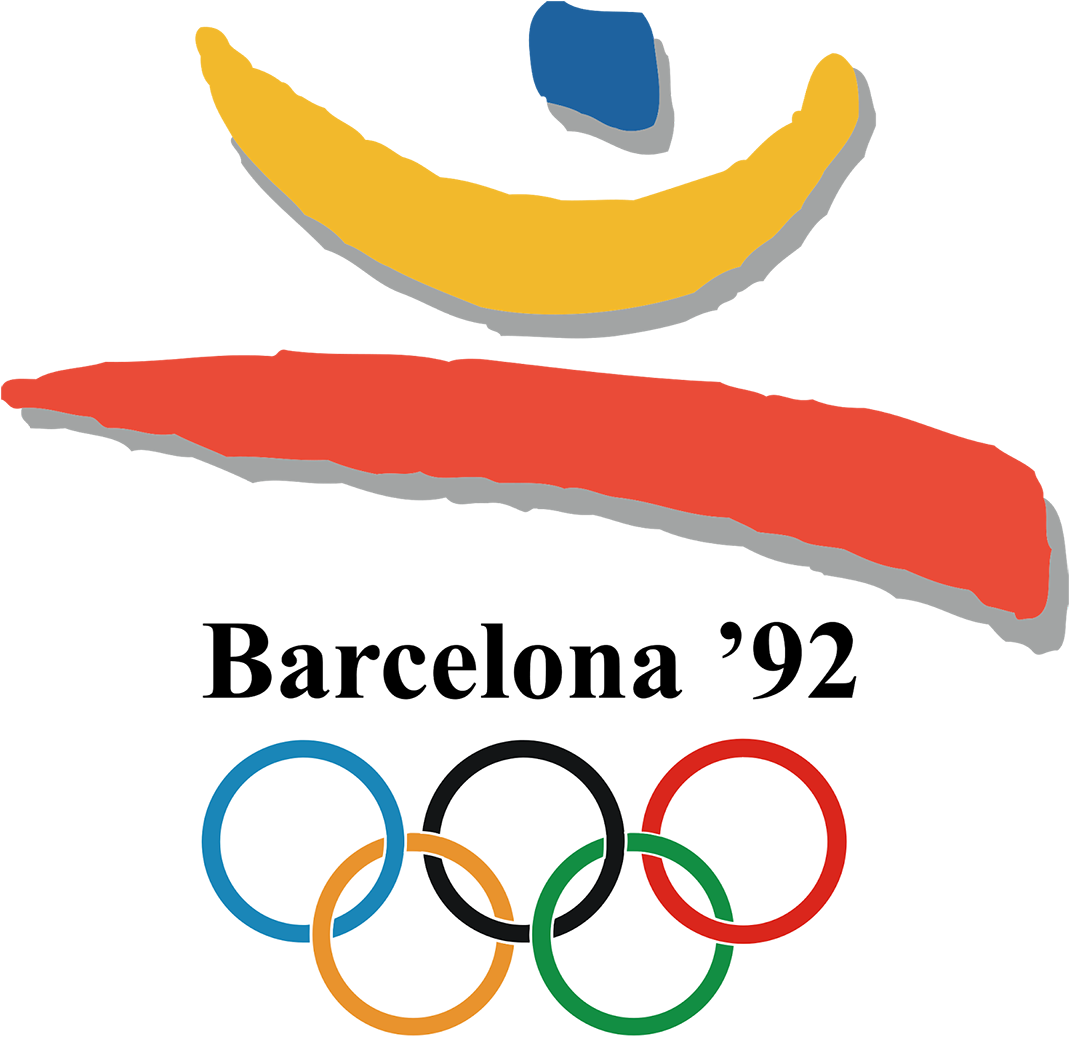 Barcelona Olympics 1992 Logo - Summer Olympics In Spain (571x556), Png Download