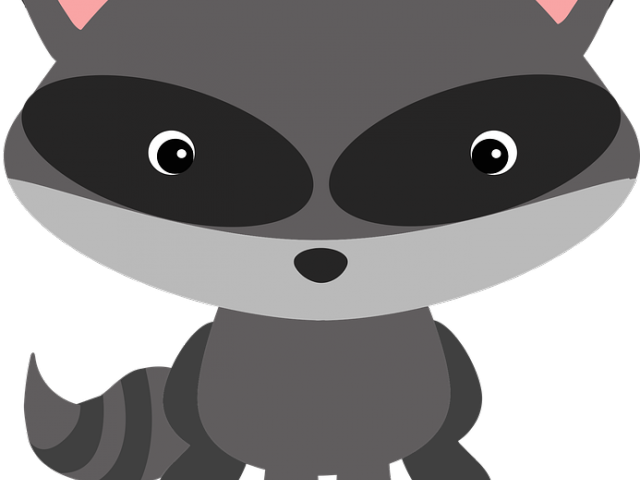 Raccoon Png Transparent Images - Woodland Animals Clip Art Racoon (640x480), Png Download
