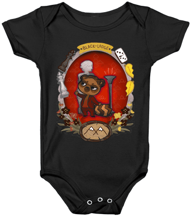 Black Lodge Racoon Baby Onesy - Weed Onesie Baby (484x484), Png Download