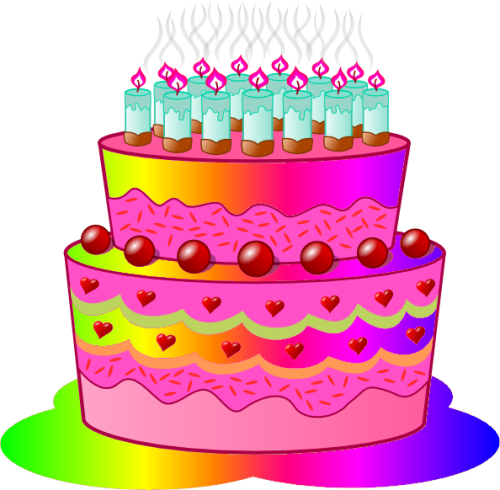2099395720 Cute Happy Birthday Cake Clipart - Tarjetas De Cumpleaños Para Valentina (500x490), Png Download