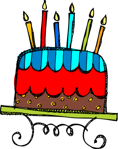 Happy Birthday Cake Clipart - Birthday Cake 6 Clip Art (397x500), Png Download