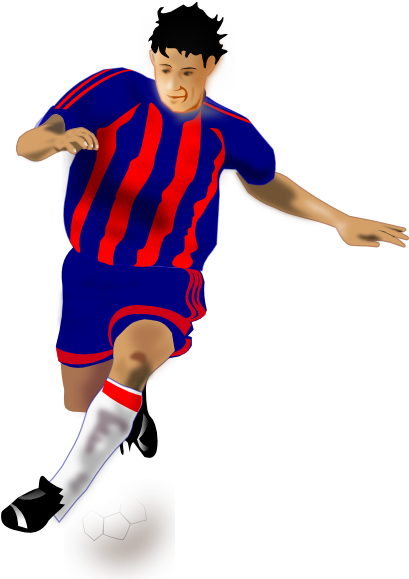 Barcelona Clipart Png - Football Players Clipart Png (408x600), Png Download
