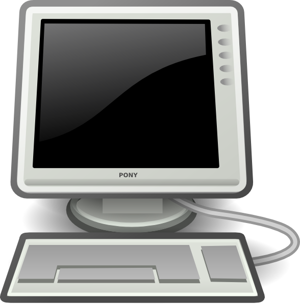 Computer With Black Screen Clipart Png For Web (588x597), Png Download