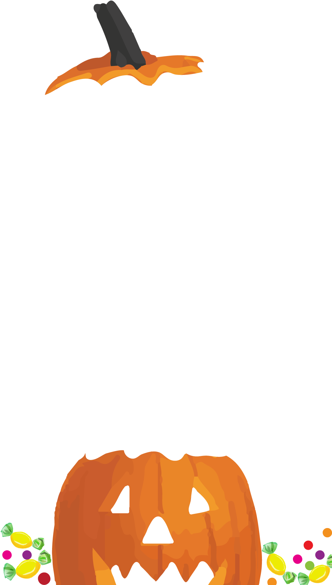 Split Pumpkin Halloween Snapchat Filter - Transparent Halloween Geofilter Png (1080x1920), Png Download