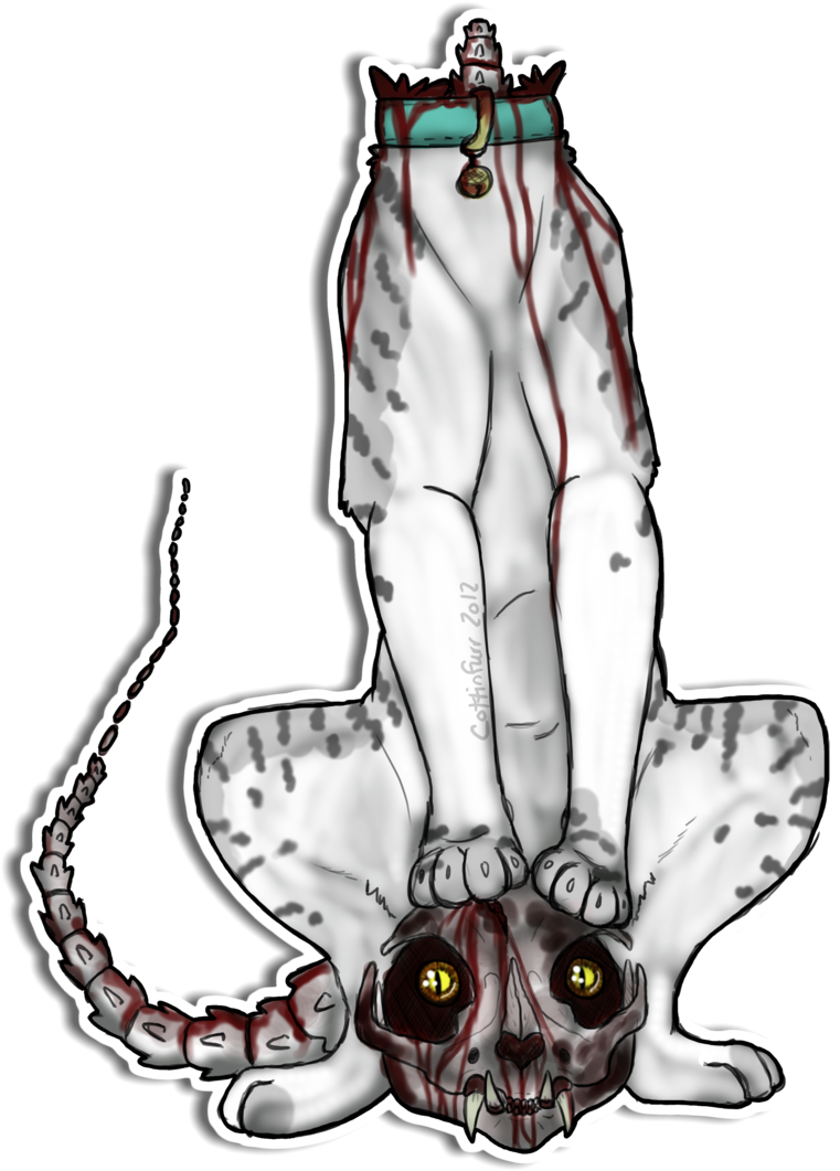 Zombie Cat - Sphynx Cat Drawing (900x1108), Png Download