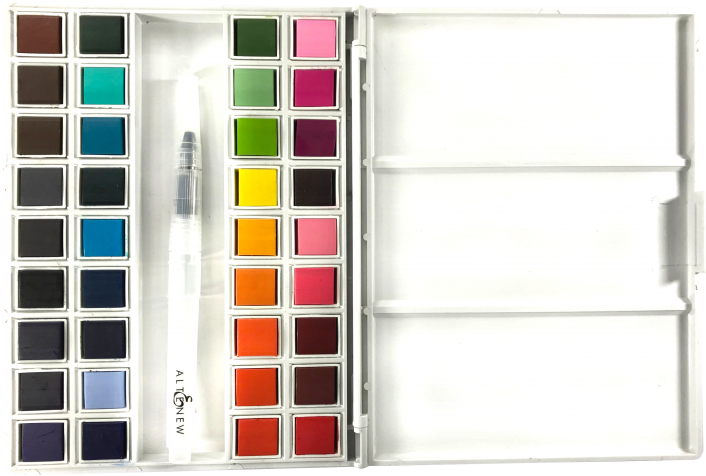 Watercolor 36 Pan Set - Shelving (870x653), Png Download