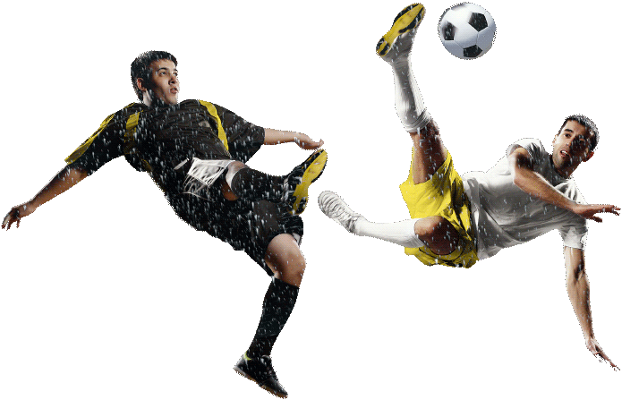 Png Soccer Vector Royalty Free Library - Soccer Football Player Png (695x447), Png Download