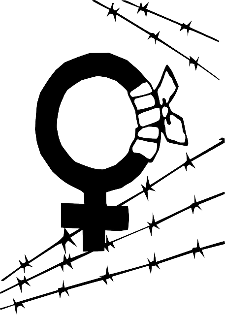 Black, Injured, Symbol, Women, Barbed Wire - Illustration (457x640), Png Download