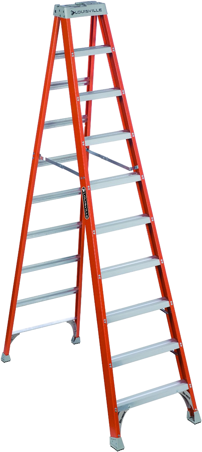 Step Ladder Png - Louisville Fiberglass Step Ladder 8 Feet (693x1500), Png Download