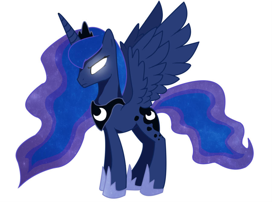 Fanmade Luna Staring With Glowing Eyes - My Little Pony Princess Luna Angry (900x675), Png Download