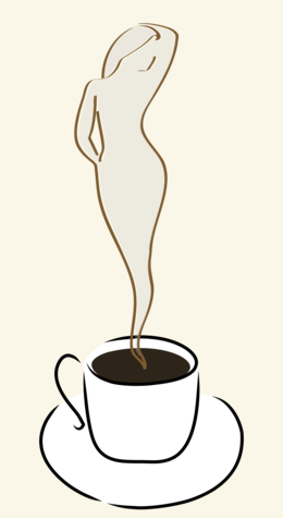 Download Png قهوه Clipart Coffee Cup Clip Art - Cangkir Kopi Kartun Png (260x475), Png Download