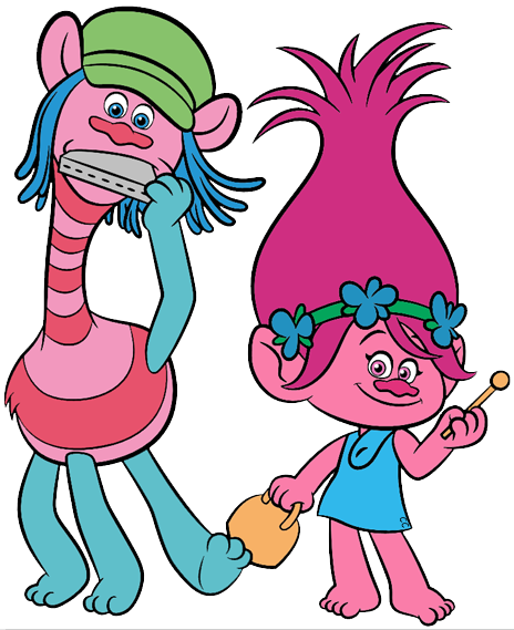 Poppy Clipart Poppy Troll Head - Cooper And Poppy Trolls (464x569), Png Download