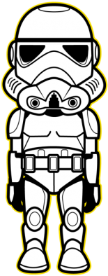 Star Wars Clipart Love - Storm Trooper Kawaii (370x462), Png Download