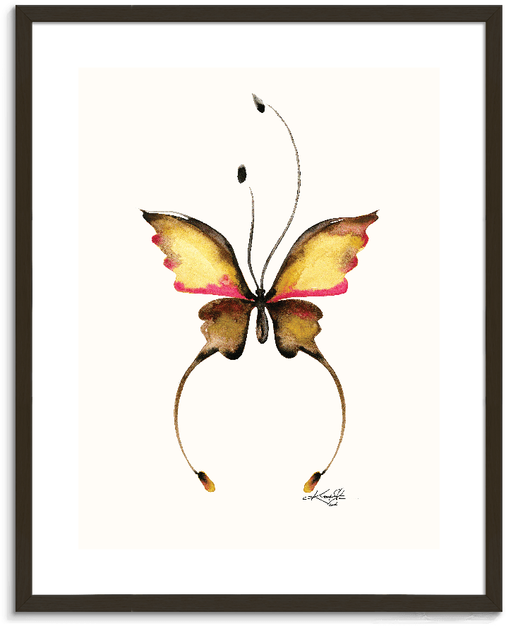 148kms Pfwb Watercolor Butterfly 14 - August Grove 'butterfly 14' Watercolor Painting Print (900x900), Png Download