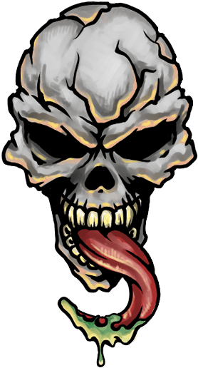 Skull Tattoo Png Transparent Images - Color Skull Tattoo Png (278x516), Png Download