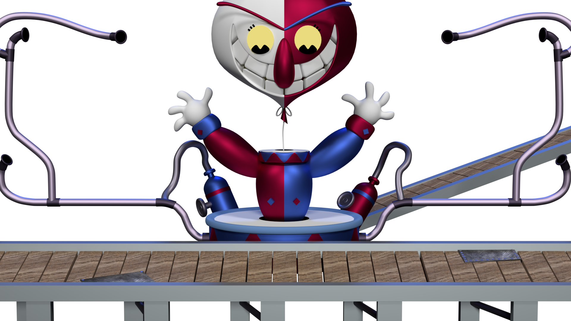 Recreated Beppi In He's Second Stage - Five Nights At Cuphead (1920x1080), Png Download