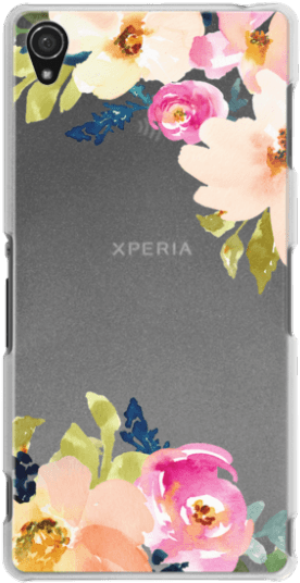 Lovely Watercolor Flower Pink And Coral Design - Guest Book (108 Pages) Floral Cover: Birthday, Bridal (300x547), Png Download