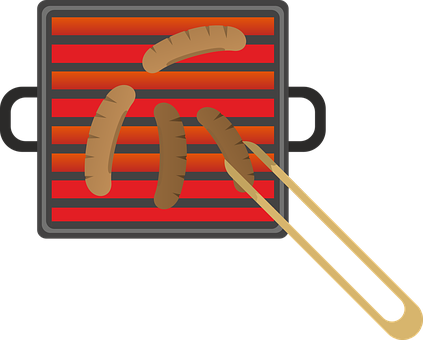 Grill, Barbecue, Sausage, Meat, Grilling - Carne Da Grelha Png (423x340), Png Download