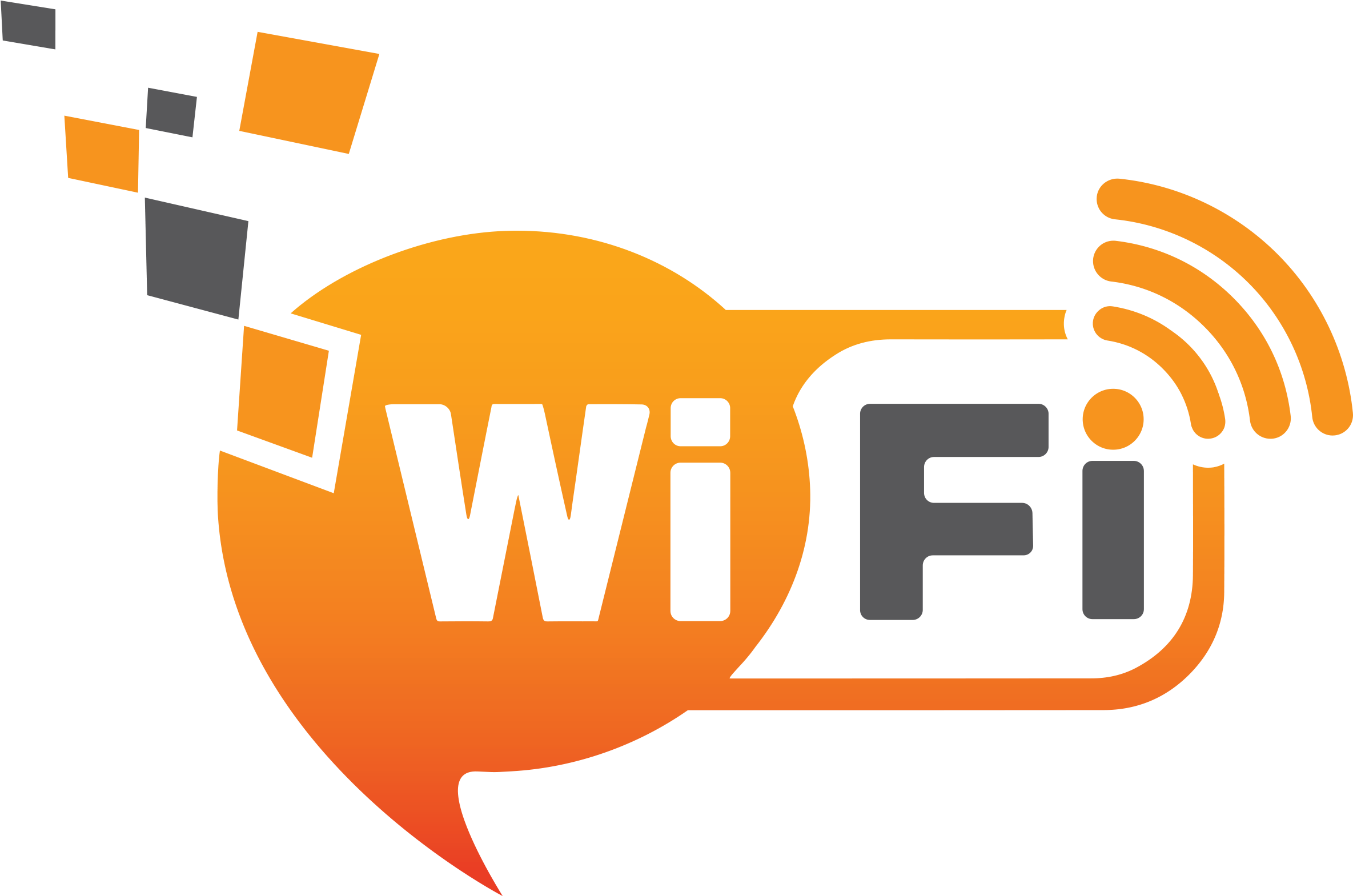 Logout - Wifi (2394x1568), Png Download