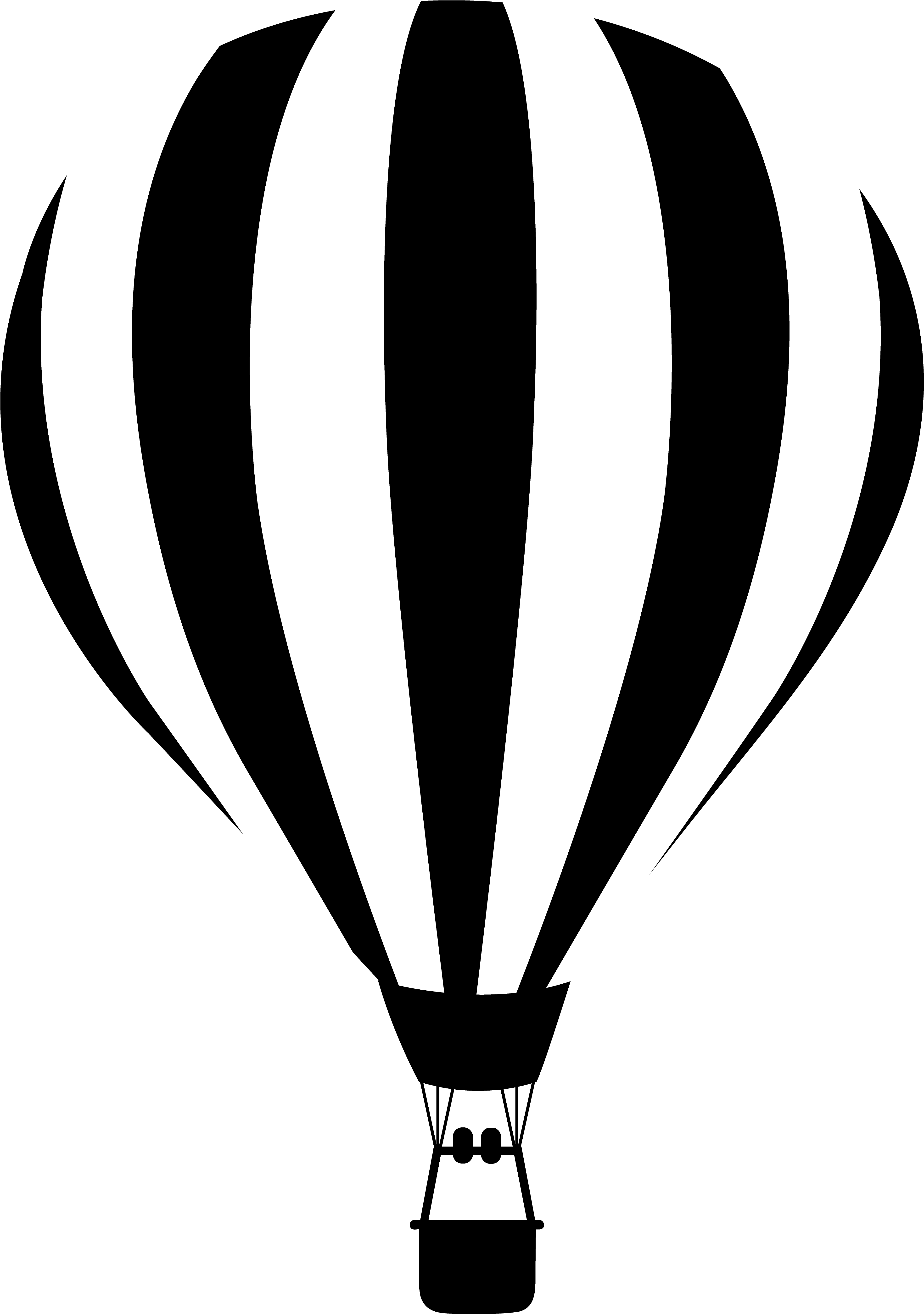 Free Free Hot Air Balloon Vector - Globos Aerostaticos Blanco Y Negro (4114x5559), Png Download