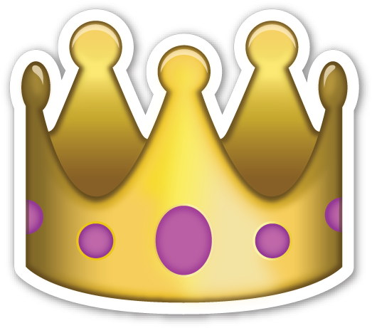 Crown Emoji Sticker (531x469), Png Download