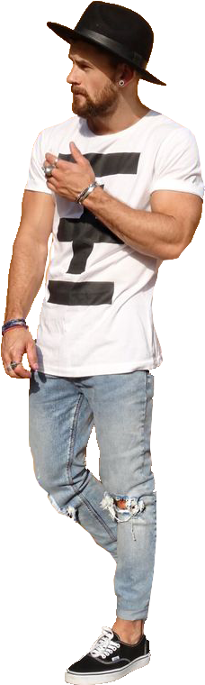 Hipster People Png - Vans Authentic Black Outfit Men (274x797), Png Download