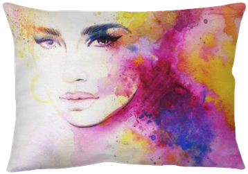 Abstract Woman Portrait - Watercolor Portrait Woman (400x400), Png Download