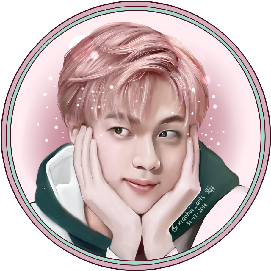 Jin By Kekeliv - Jin Pink Hair Fanart (931x937), Png Download