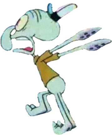 Transparent Squidward - Cartoon (377x445), Png Download