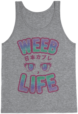 Weeb Life Tank Top - Happiness Is Camping With My Dog Tank Top: Funny Tank (484x484), Png Download