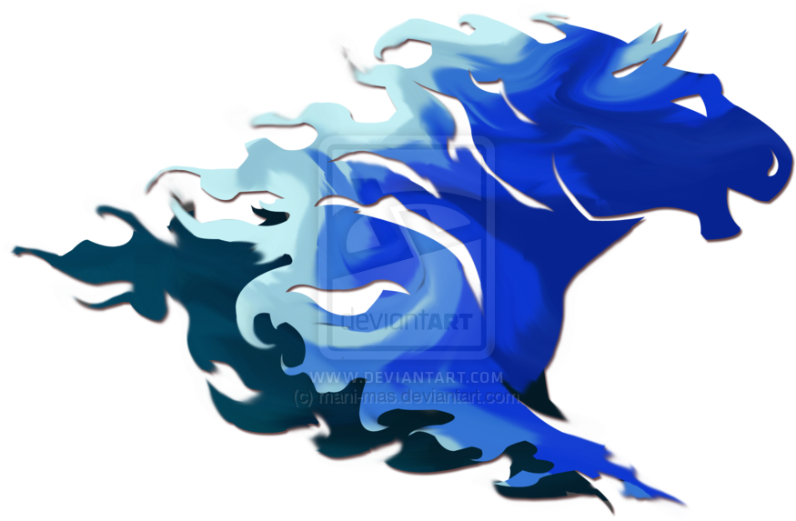 Blue Horse Fire Png - Horse Fire Png (900x572), Png Download
