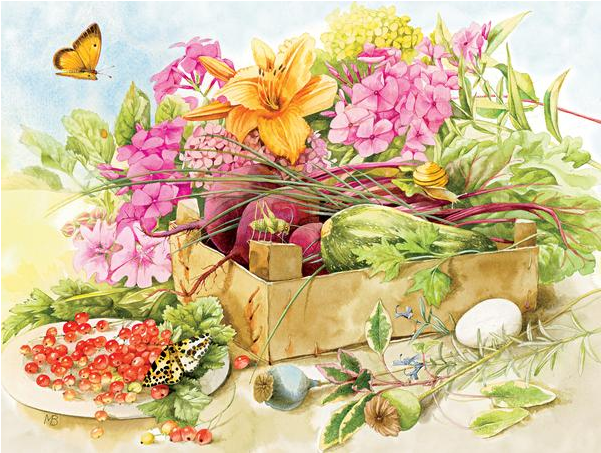 Summer Flowers - Marjolein Bastin Kalender 2019 (640x640), Png Download