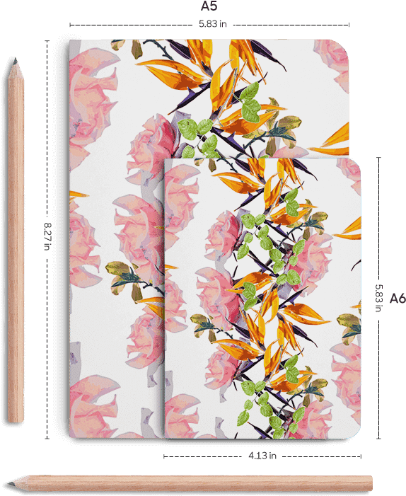 Dailyobjects Lush Watercolor Florals A5 Notebook Plain - Lily (600x700), Png Download