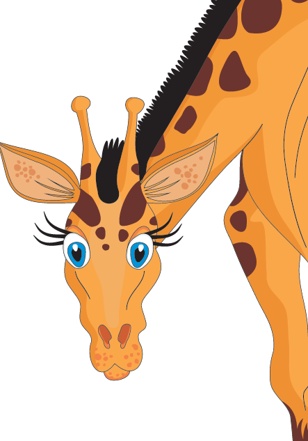 Giraffe Animal Facts Zoo Animals Songs - Animals Pictures For Kids Png (443x633), Png Download