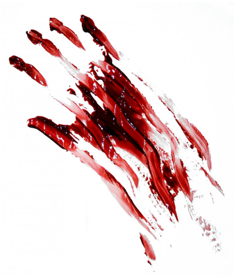 Bloody Handprint Png - Bloody Hand Print Png (420x420), Png Download