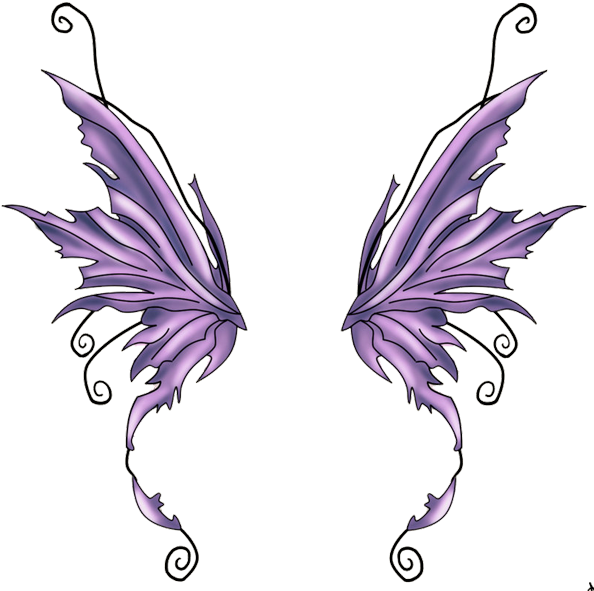 Fairy Wings Png - Butterfly Wing Tattoo Design (600x596), Png Download