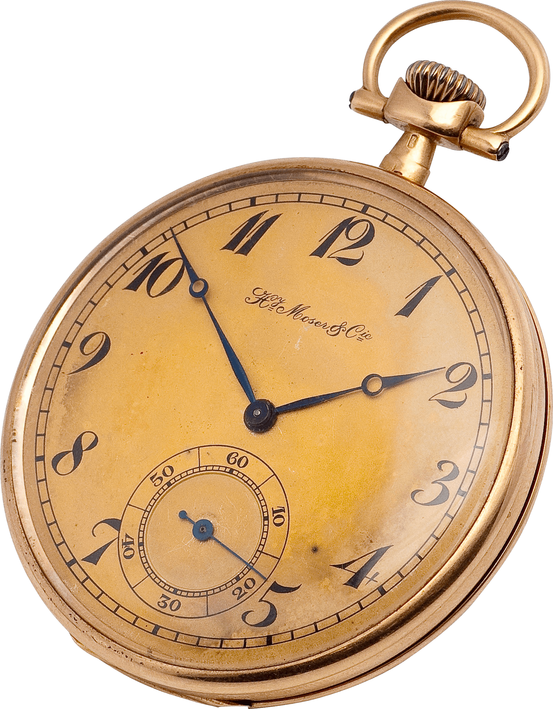 Copper Gold Pocket Watch Clock (1940x2486), Png Download