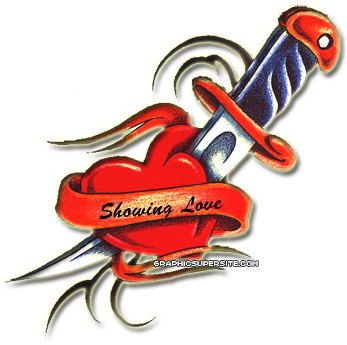 Love Heart Tattoo Png - Heart Tattoo Png (350x353), Png Download