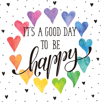 Watercolor Text Emoji Stickers Messages Sticker-0 - It's Good To Be Happy (350x350), Png Download