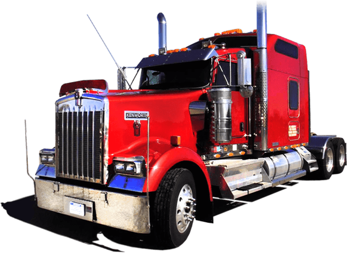 American Truck Kenworth Red - Red Trucks Png (690x502), Png Download