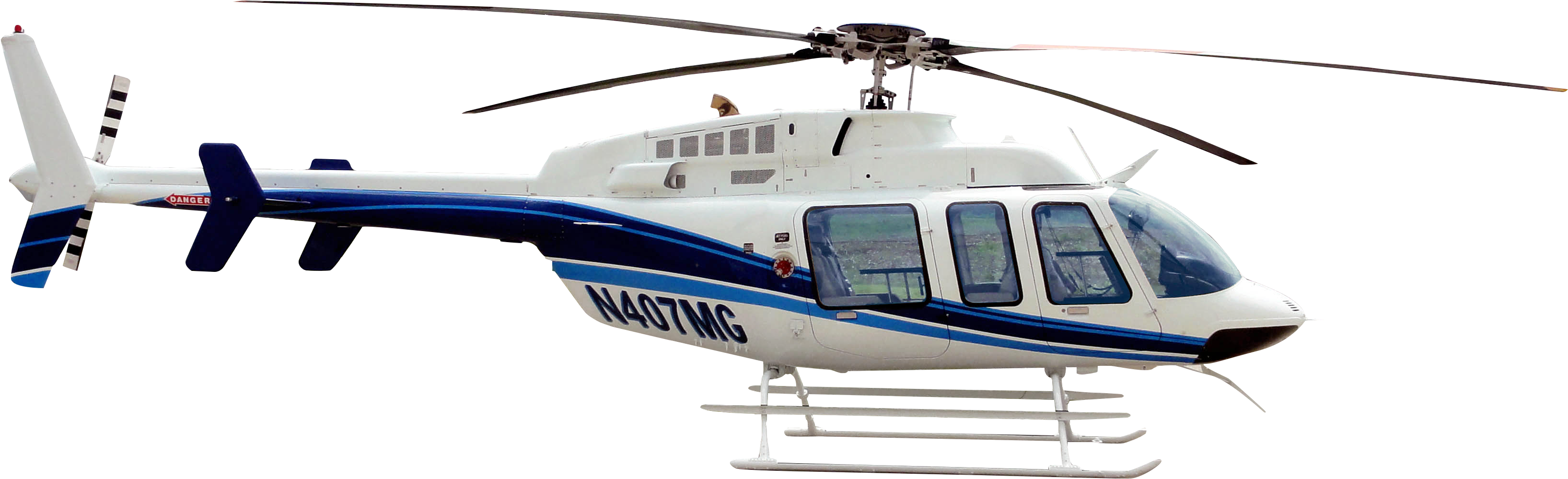 Helicopter Png Free Download - Helicopter Bell 407 Png (3272x1005), Png Download