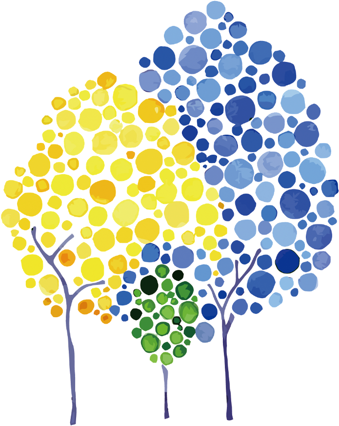 Ftestickers Watercolor Vector Wavepoint Trees Colorful - Watercolor Painting (1024x1024), Png Download