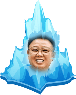 Kim Jong Il Ex Ceo Also Looks At Things - Illustration (318x396), Png Download