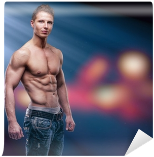 Sexy Fashion Portrait Of A Hot Male Model Wall Mural - Model (400x400), Png Download